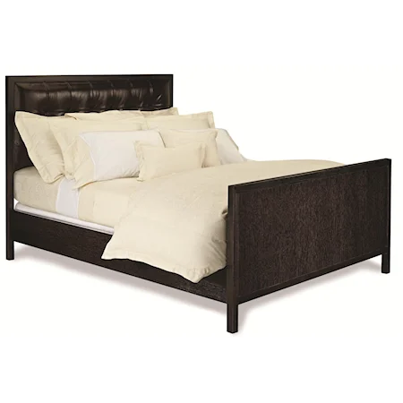 King Bed with Upholstered Leather Headboard